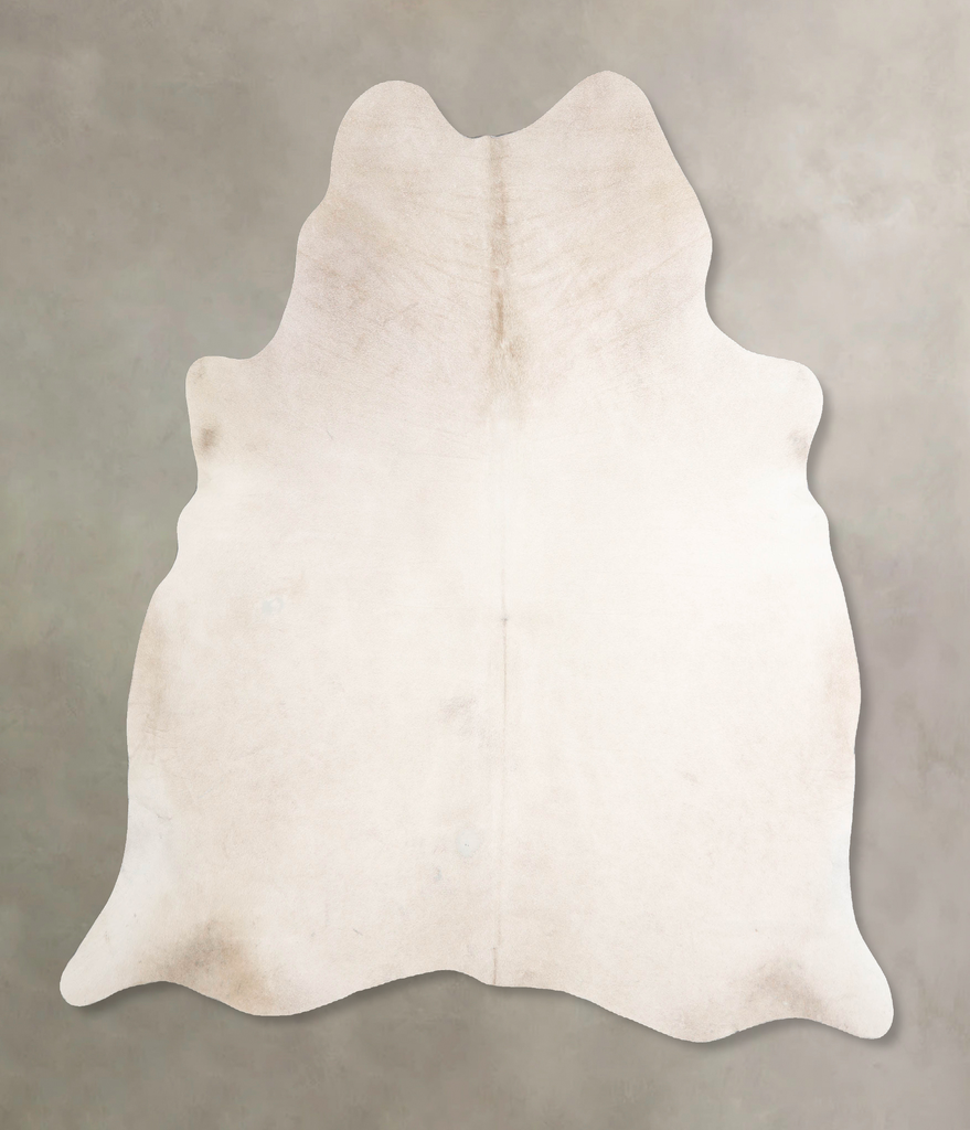 Ivory with Beige Large Brazilian Cowhide Rug 6'5"H x 6'3"W #A47274 by Hudson Hides