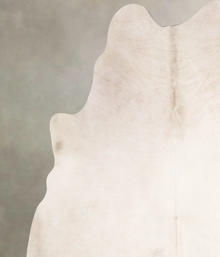 Ivory with Beige Large Brazilian Cowhide Rug 6'5"H x 6'3"W #A47274 by Hudson Hides