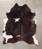 Chocolate and White X-Large Brazilian Cowhide Rug 7'7
