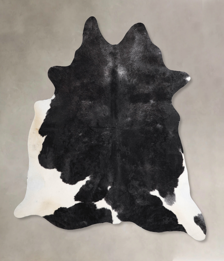 Black and White X-Large Brazilian Cowhide Rug 7'3"H x 6'6"W #A47280 by Hudson Hides
