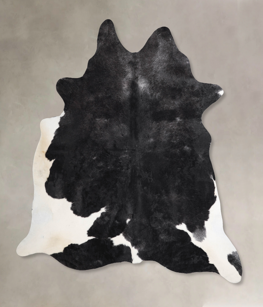 Black and White X-Large Brazilian Cowhide Rug 7'3"H x 6'6"W #A47280 by Hudson Hides