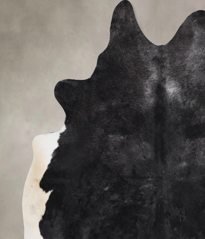 Black and White X-Large Brazilian Cowhide Rug 7'3"H x 6'6"W #A47280 by Hudson Hides
