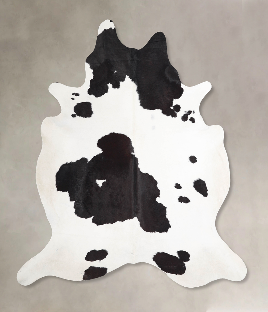 Black and White XX-Large Brazilian Cowhide Rug 7'5"H x 6'11"W #A47293 by Hudson Hides