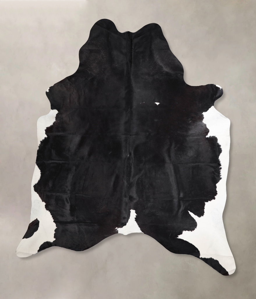 Black and White XX-Large Brazilian Cowhide Rug 8'10"H x 7'2"W #A47322 by Hudson Hides