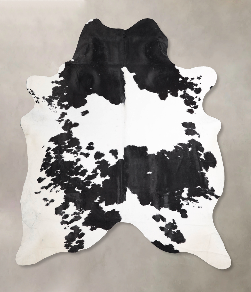 Black and White XX-Large Brazilian Cowhide Rug 7'11"H x 6'11"W #A47323 by Hudson Hides