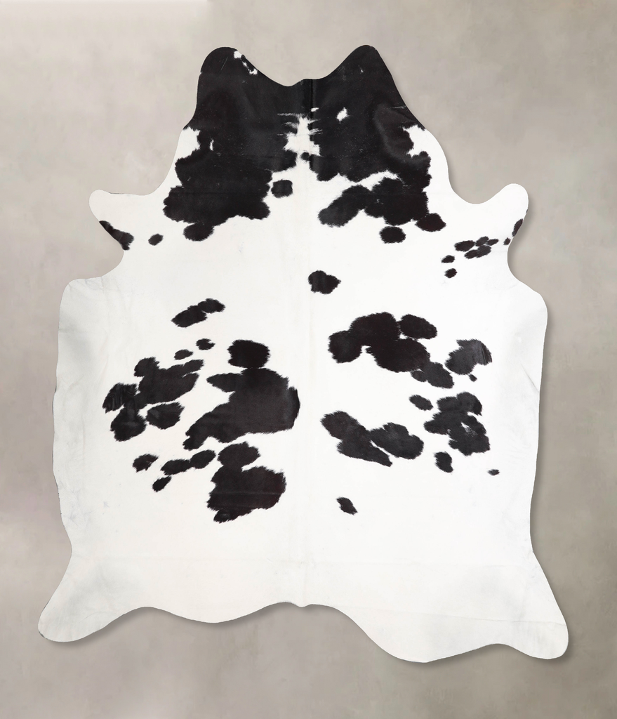 Black and White XX-Large Brazilian Cowhide Rug 7'10"H x 7'0"W #A47334 by Hudson Hides