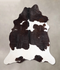 Chocolate and White Large Brazilian Cowhide Rug 6'2