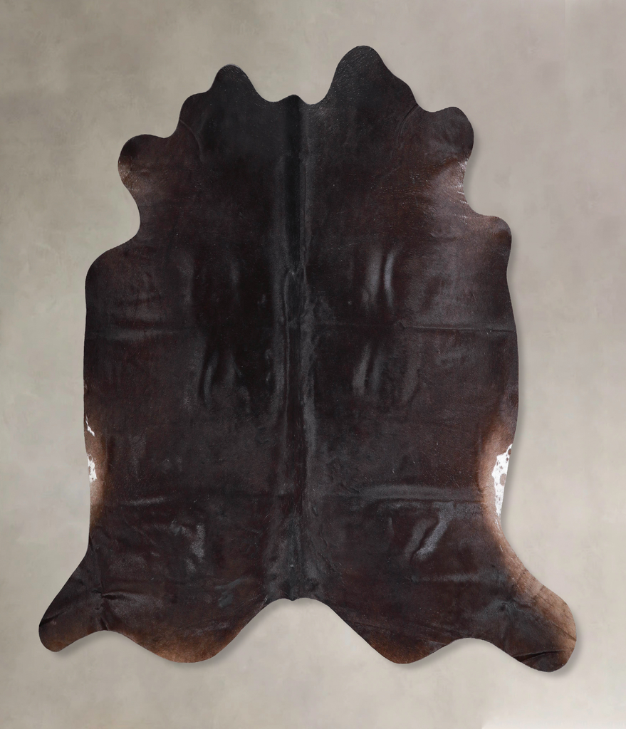 Solid Black X-Large Brazilian Cowhide Rug 6'2"H x 7'0"W #A47337 by Hudson Hides