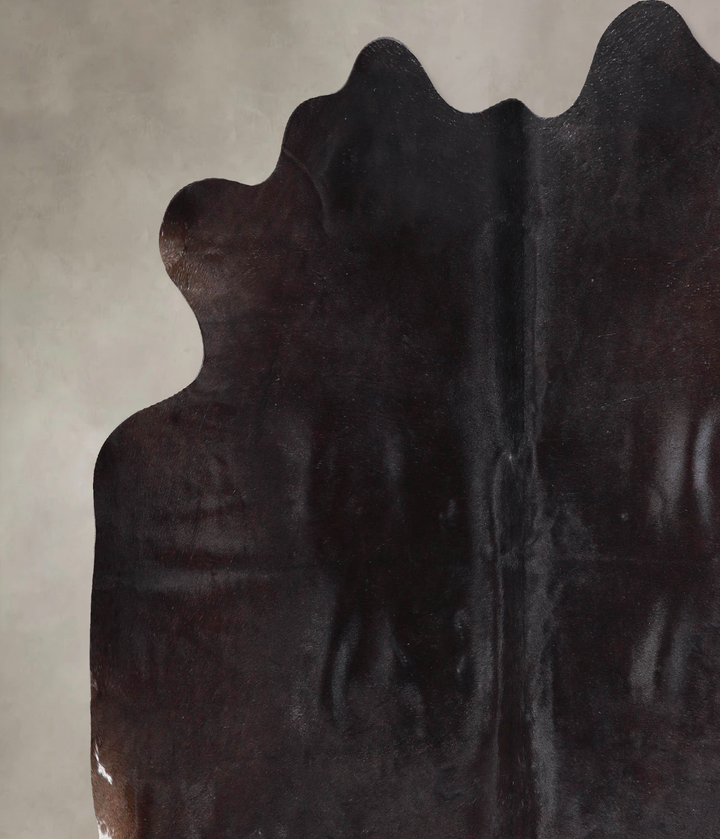 Solid Black X-Large Brazilian Cowhide Rug 6'2"H x 7'0"W #A47337 by Hudson Hides