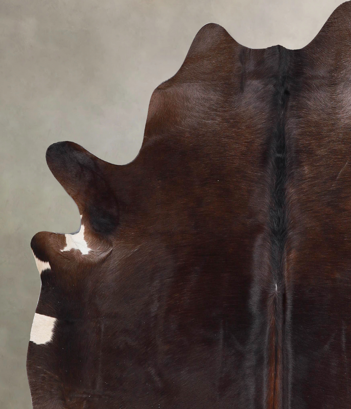 Chocolate Large Brazilian Cowhide Rug 5'10"H x 5'5"W #A47338 by Hudson Hides