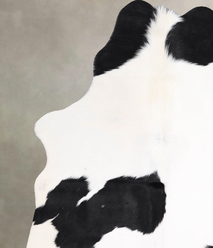 Black and White Large Brazilian Cowhide Rug 6'0"H x 5'2"W #A47340 by Hudson Hides