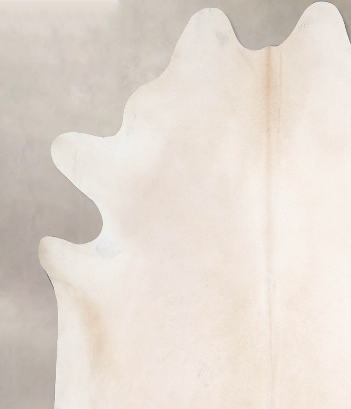 Ivory with Beige XX-Large Brazilian Cowhide Rug 8'0"H x 7'10"W #A47352 by Hudson Hides