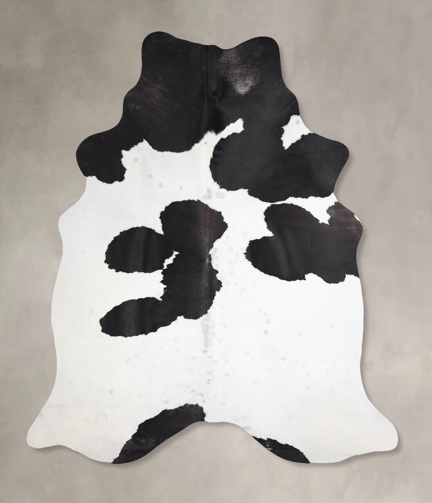 Black and White X-Large Brazilian Cowhide Rug 7'3"H x 5'7"W #A47362 by Hudson Hides