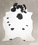 Black and White X-Large Brazilian Cowhide Rug 7'10"H x 6'2"W #A47391 by Hudson Hides