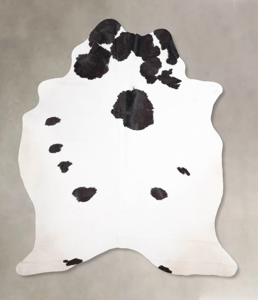 Black and White X-Large Brazilian Cowhide Rug 7'10"H x 6'2"W #A47391 by Hudson Hides