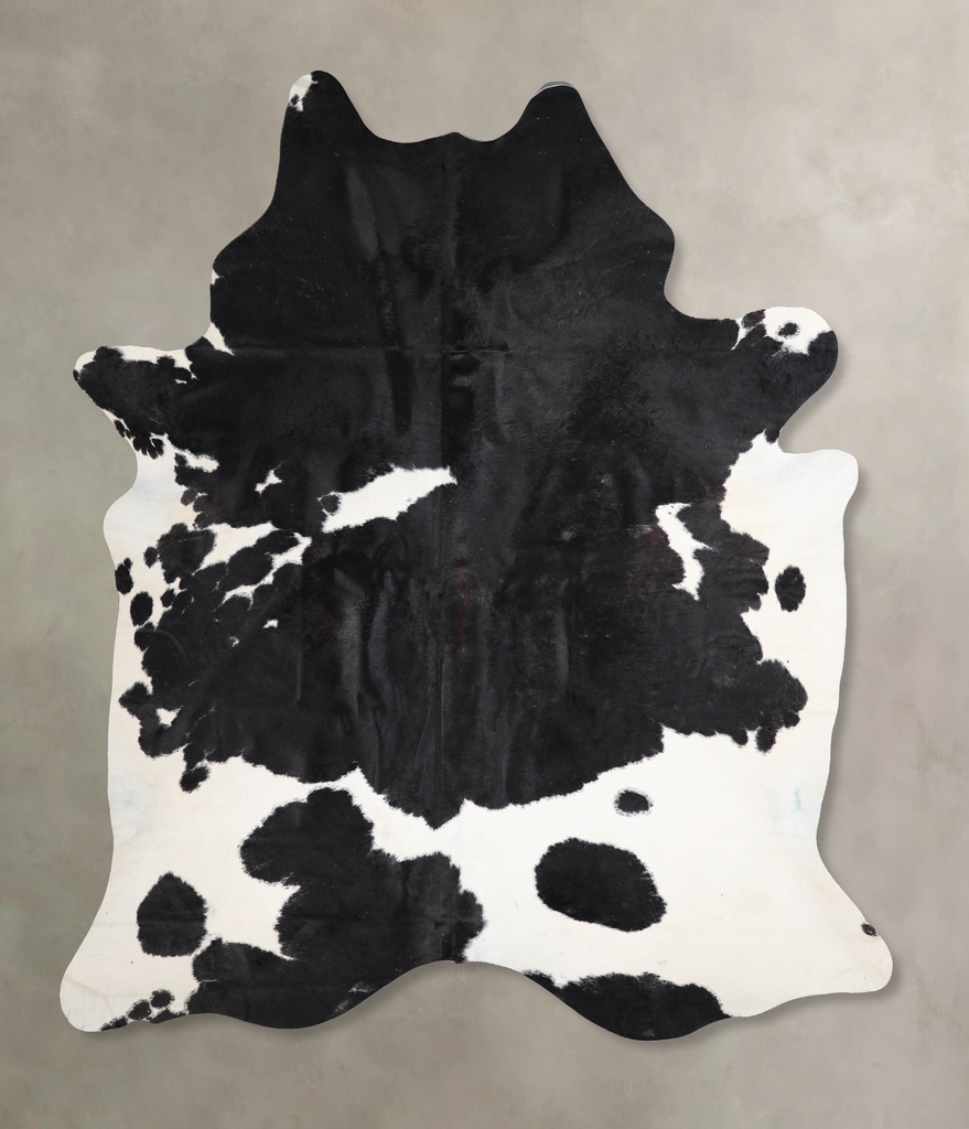 Black and White XX-Large Brazilian Cowhide Rug 8'1"H x 6'6"W #A47396 by Hudson Hides