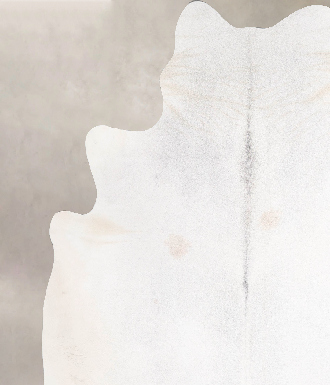 Ivory with Beige X-Large Brazilian Cowhide Rug 7'4"H x 6'9"W #A47402 b