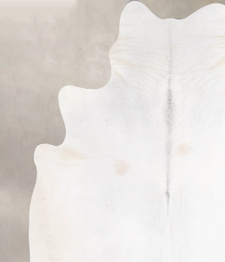 Ivory with Beige X-Large Brazilian Cowhide Rug 7'4"H x 6'9"W #A47402 by Hudson Hides