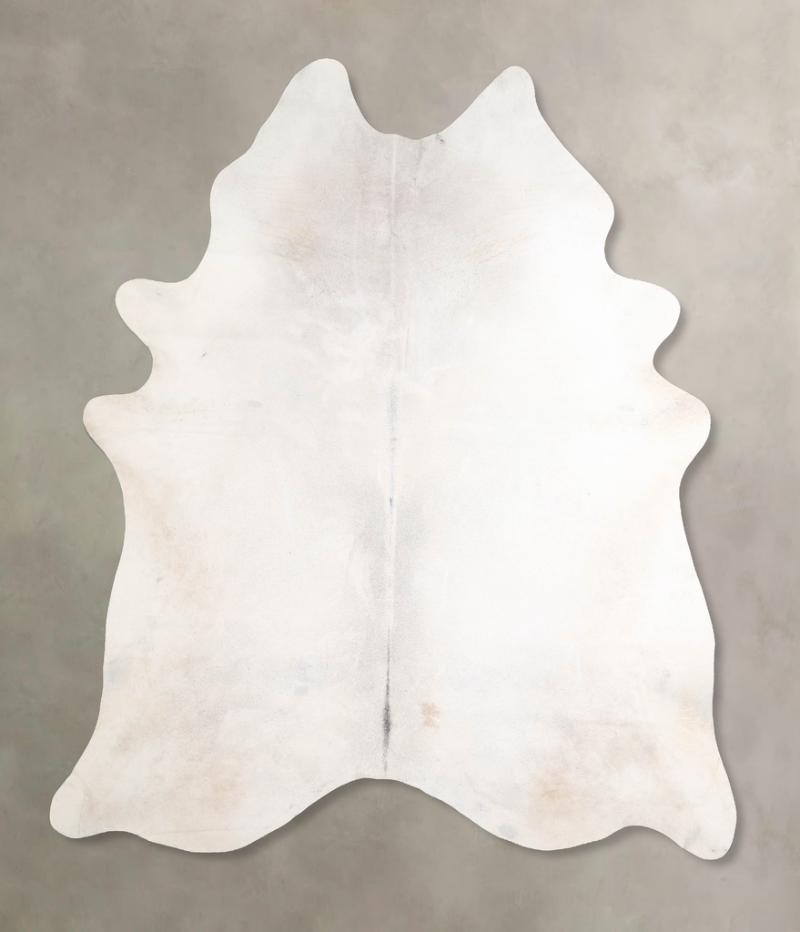 Ivory with Beige X-Large Brazilian Cowhide Rug 7'9"H x 6'4"W #A47430 by Hudson Hides