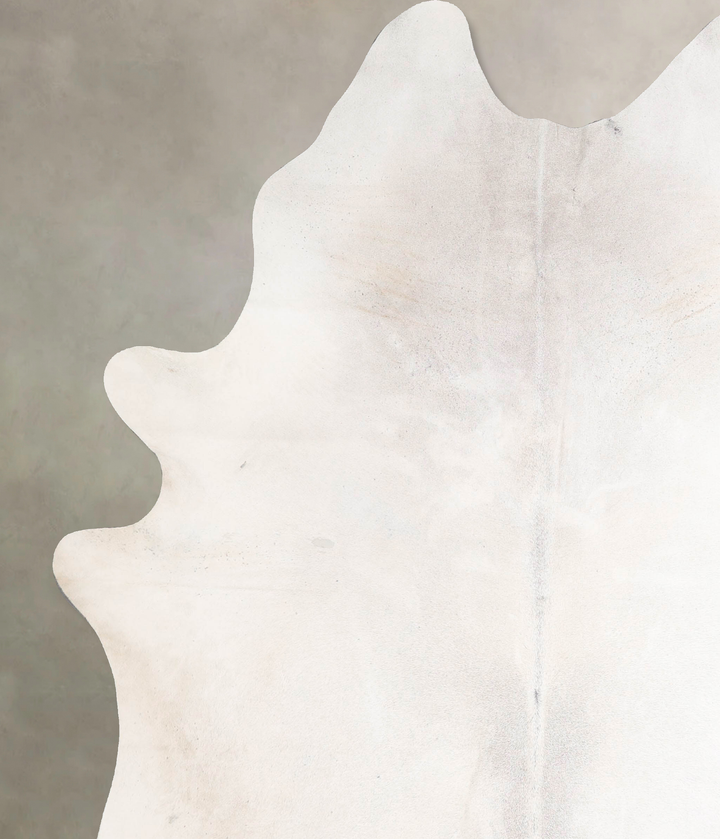 Ivory with Beige X-Large Brazilian Cowhide Rug 7'9"H x 6'4"W #A47430 by Hudson Hides