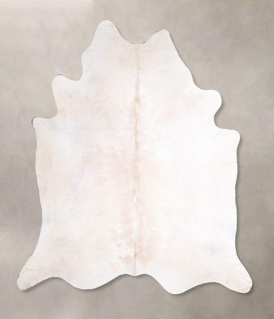 Ivory with Beige XX-Large Brazilian Cowhide Rug 7'10"H x 7'8"W #A47435 by Hudson Hides