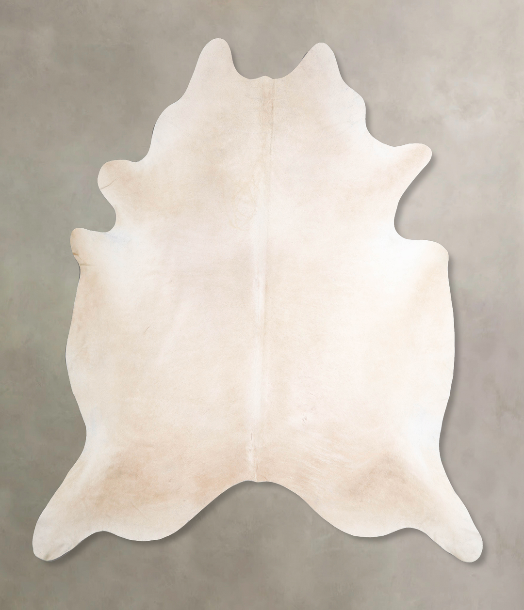 Ivory with Beige XX-Large Brazilian Cowhide Rug 8'4"H x 7'9"W #A47438 