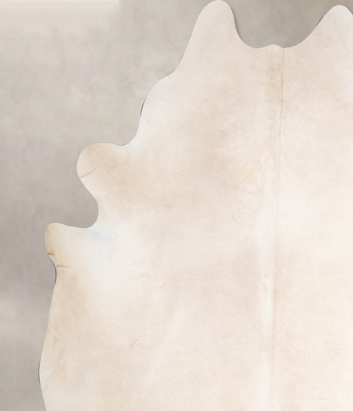 Ivory with Beige XX-Large Brazilian Cowhide Rug 8'4"H x 7'9"W #A47438 by Hudson Hides