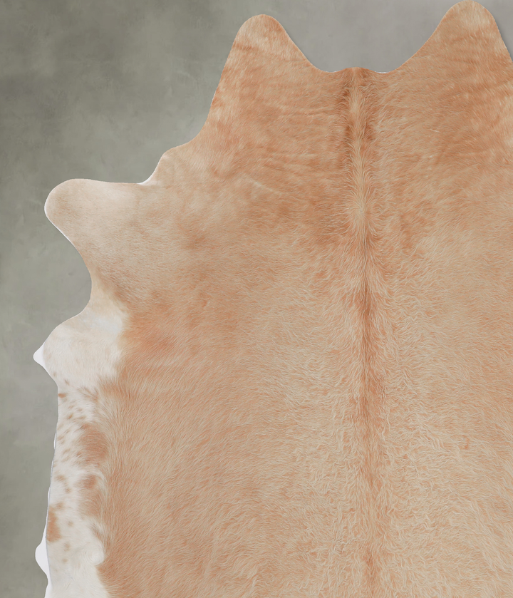 Beige X-Large Brazilian Cowhide Rug 6'10"H x 7'0"W #A4744 by Hudson Hides