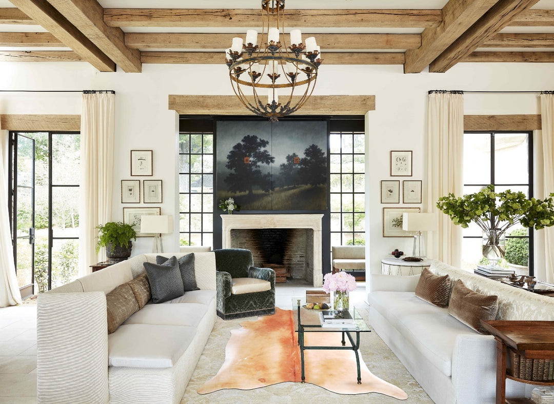 Light Caramel XX-Large Brazilian Cowhide Rug 7'9"H x 7'0"W #A47444 by 