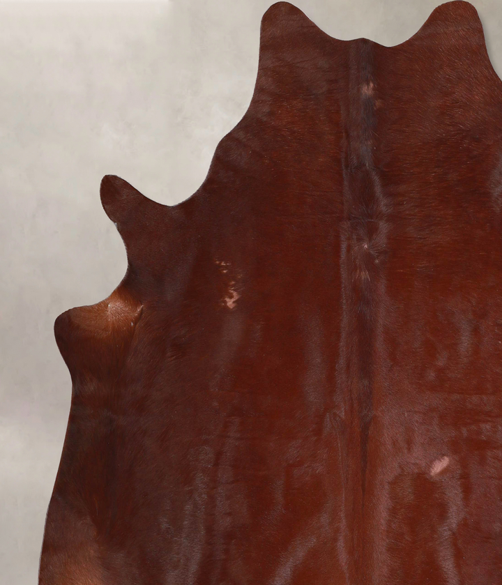 Solid Brown X-Large Brazilian Cowhide Rug 6'5"H x 6'9"W #A47461 by Hudson Hides