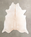 Ivory with Beige X-Large Brazilian Cowhide Rug 6'11"H x 6'8"W #A47468 by Hudson Hides