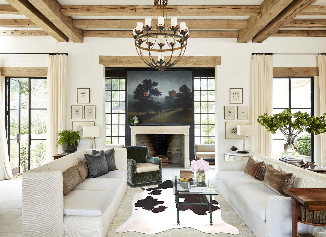 Chocolate and White XX-Large Brazilian Cowhide Rug 7'11"H x 6'7"W #A47