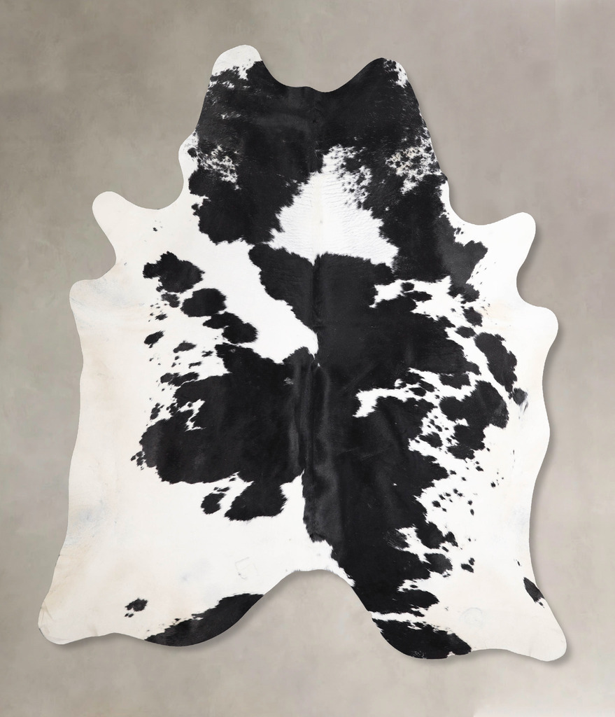 Black and White X-Large Brazilian Cowhide Rug 7'8"H x 6'4"W #A47478 by Hudson Hides