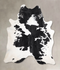 Black and White X-Large Brazilian Cowhide Rug 7'8