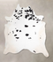 Black and White XX-Large Brazilian Cowhide Rug 8'9