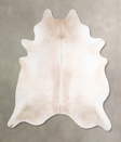 Ivory with Beige XX-Large Brazilian Cowhide Rug 8'2"H x 7'3"W #A47500 by Hudson Hides