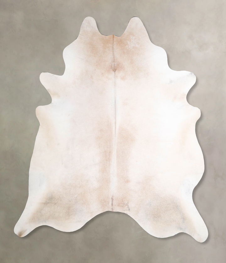 Ivory with Beige XX-Large Brazilian Cowhide Rug 8'2"H x 7'3"W #A47500 by Hudson Hides