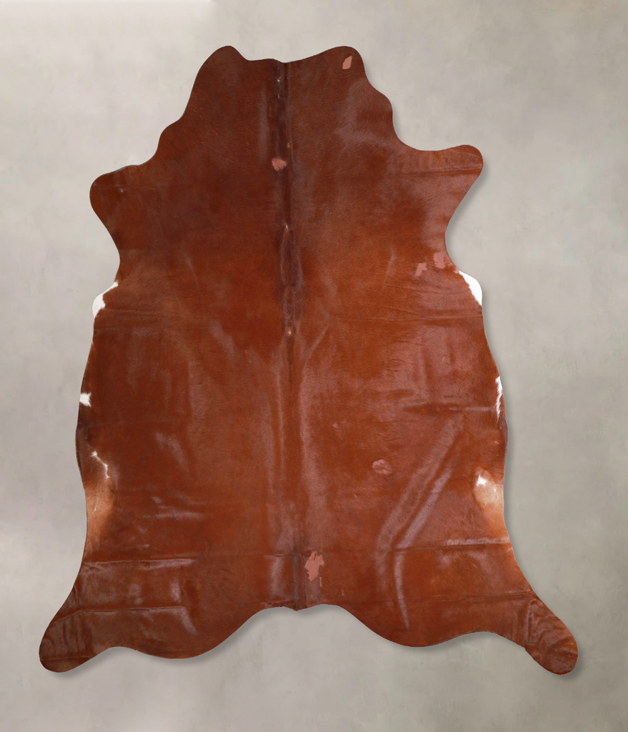 Solid Brown XX-Large Brazilian Cowhide Rug 7'3"H x 6'11"W #A47502 by Hudson Hides