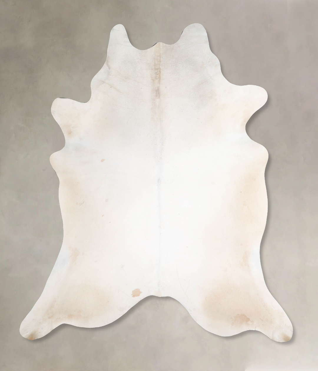 Ivory with Beige XX-Large Brazilian Cowhide Rug 8'0"H x 6'8"W #A47508 