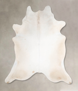 Ivory with Beige XX-Large Brazilian Cowhide Rug 8'0"H x 6'8"W #A47508 by Hudson Hides