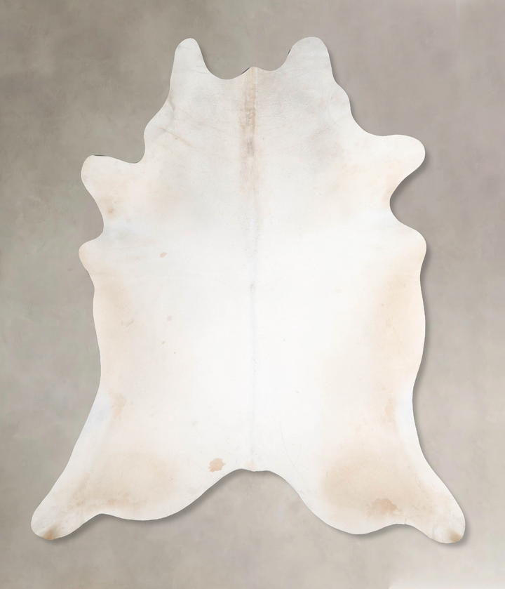 Ivory with Beige XX-Large Brazilian Cowhide Rug 8'0"H x 6'8"W #A47508 by Hudson Hides