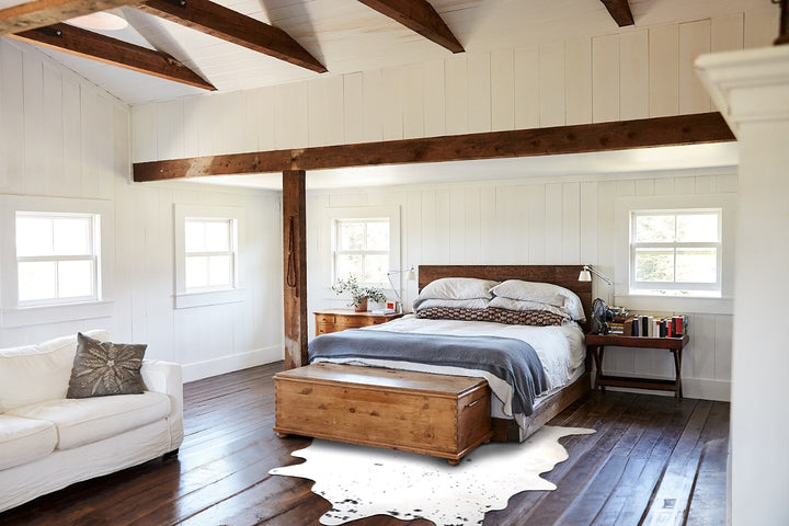 Salt and Pepper Black X-Large Brazilian Cowhide Rug 7'8"H x 6'5"W #A47511 by Hudson Hides