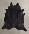 Solid Black XX-Large Brazilian Cowhide Rug 7'11