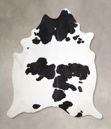 Black and White XX-Large Brazilian Cowhide Rug 8'3"H x 7'2"W #A47519 by Hudson Hides