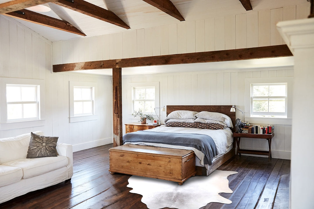 Light Grey XX-Large Brazilian Cowhide Rug 8'0"H x 6'11"W #A47521 by Hu