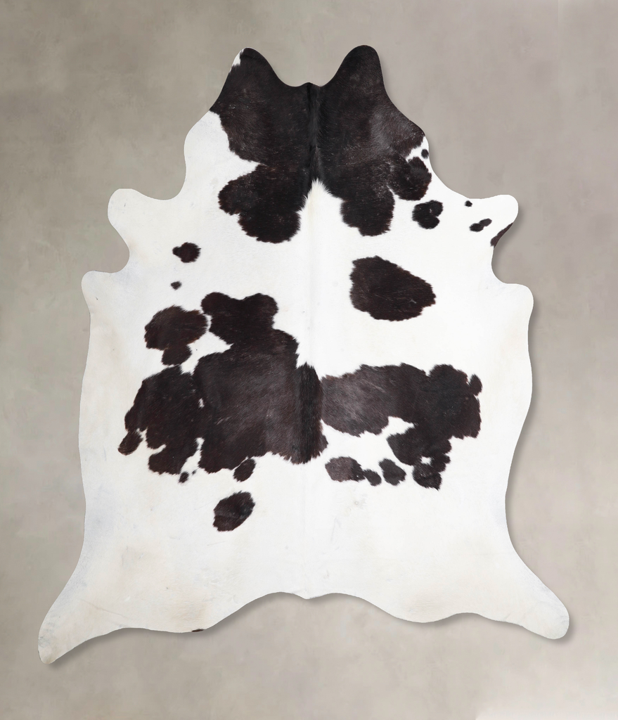 Black and White XX-Large Brazilian Cowhide Rug 8'1"H x 7'6"W #A47525 by Hudson Hides