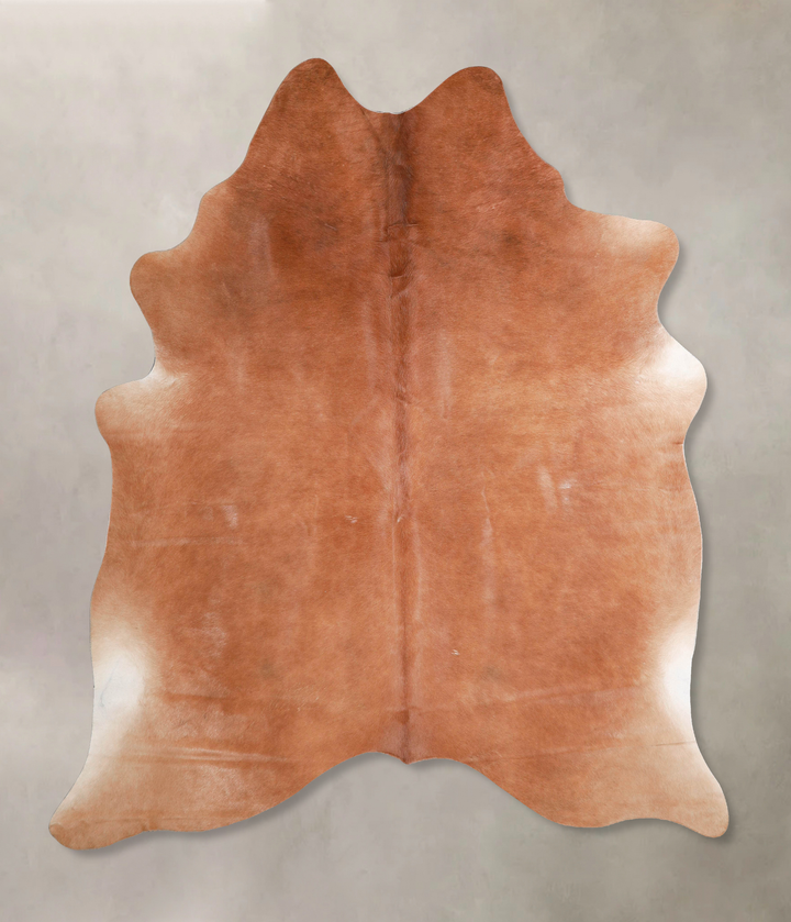 Solid Brown X-Large Brazilian Cowhide Rug 7'0"H x 6'6"W #A47532 by Hudson Hides