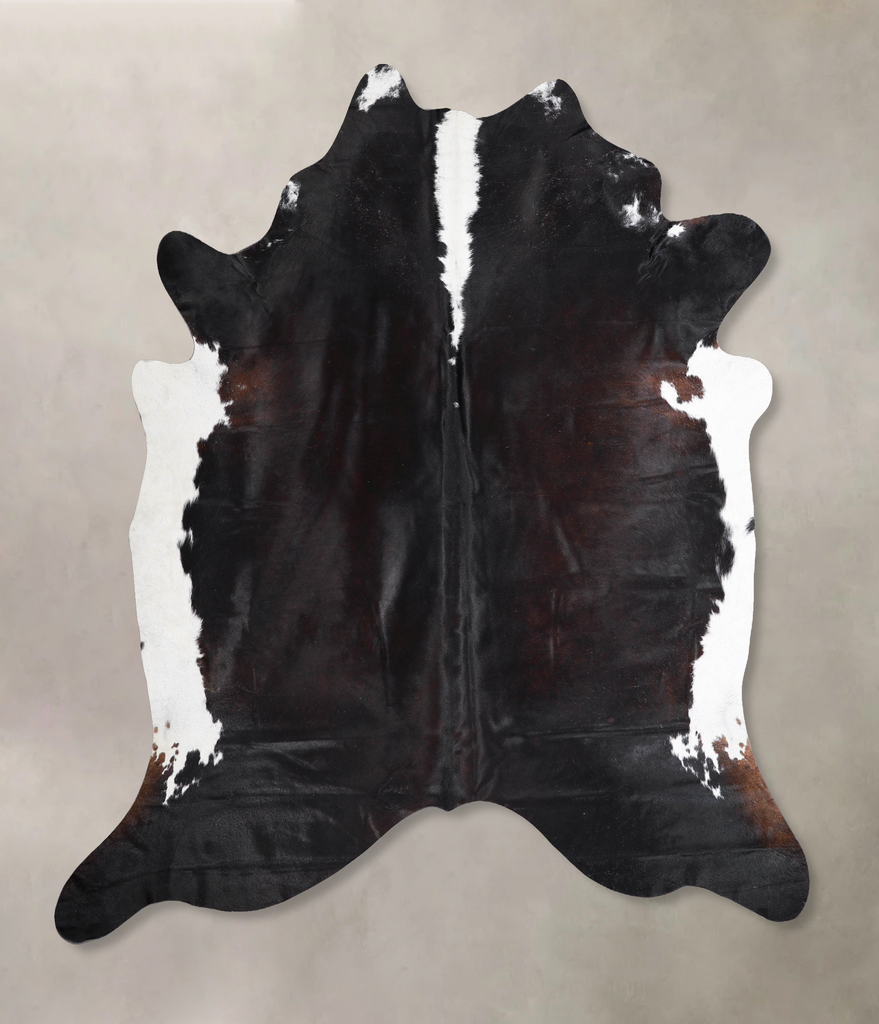 Black and White XX-Large Brazilian Cowhide Rug 7'5"H x 7'1"W #A47534 by Hudson Hides