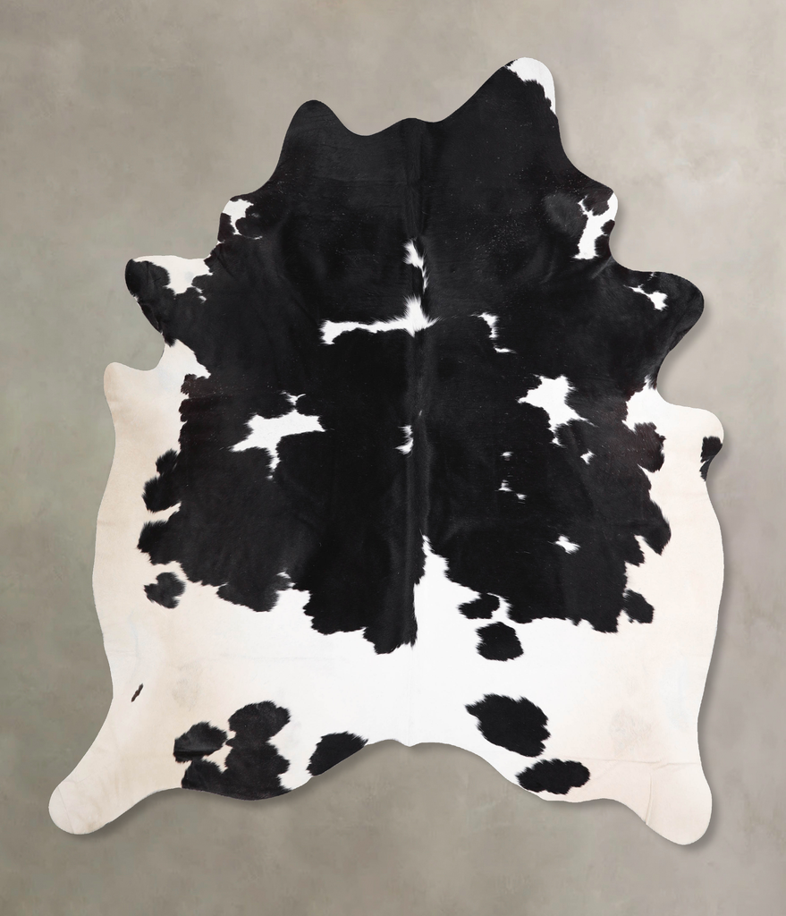 Black and White X-Large Brazilian Cowhide Rug 7'2"H x 6'7"W #A47539 by Hudson Hides