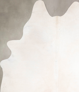 Ivory with Beige X-Large Brazilian Cowhide Rug 7'9"H x 6'3"W #A47546 by Hudson Hides